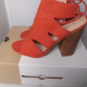 Call It Spring Women's New Size 7.5 Super Cute Tie Back Heel Sandal…